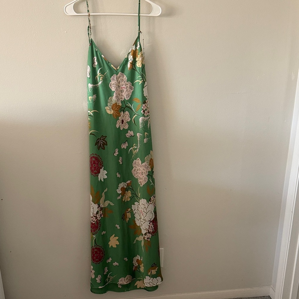 Zara Green Floral Maxi Dress - Gem